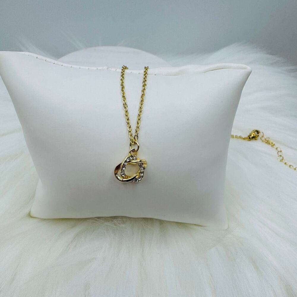 Hollow Circle Cubic Zirconia Goldie Necklace